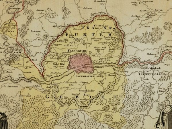 Frankfort 1720 Antique Map