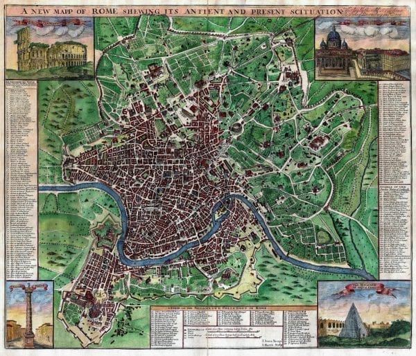 Rome 1721 Antique Map