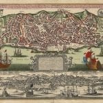 Lisbon 1730 Antique Map