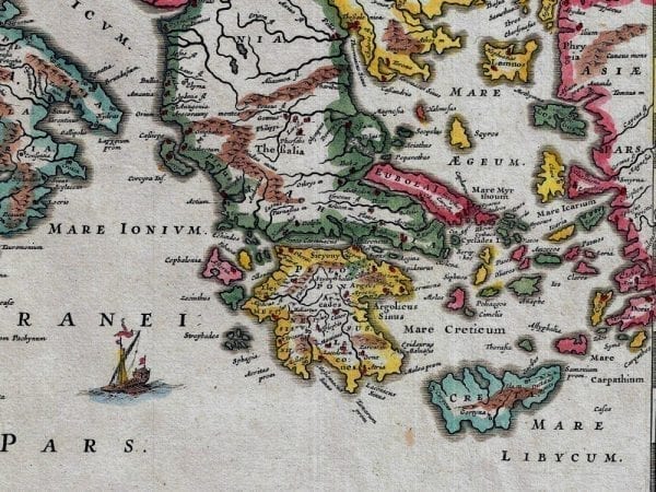 Empire of Charlemagne 1657 Antique Map