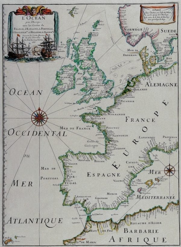 Europe 1666 Antique Map