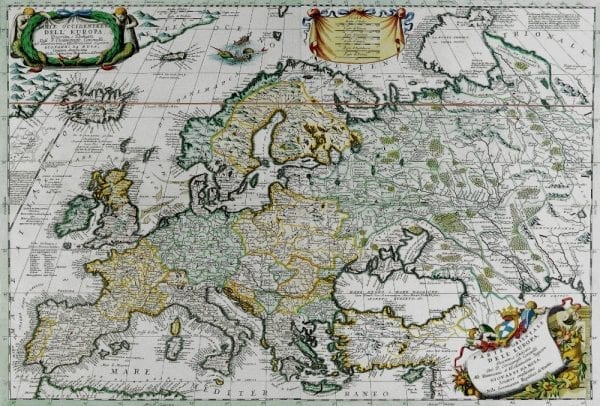 Europe 1690 Antique Map