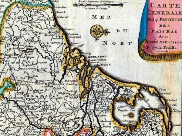 Low Countries 1710 Antique Map