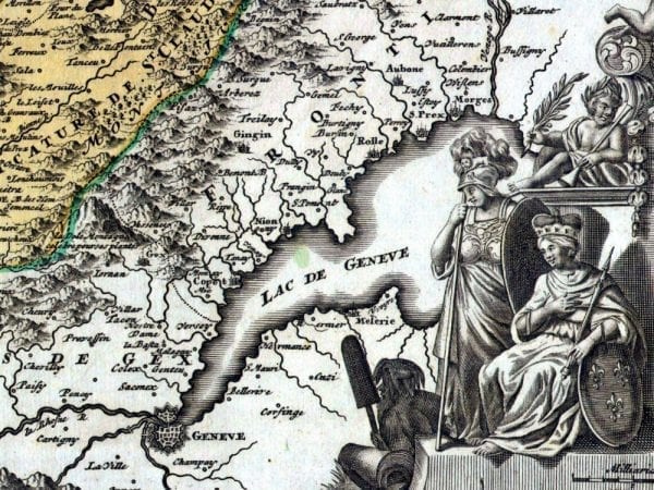 Burgundy 1716 Antique Map