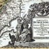 Burgundy 1716 Antique Map