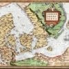 Denmark 1570 Antique Map