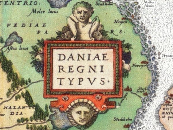 Denmark 1570 Antique Map