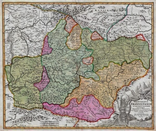 Transylvania 1720 Antique Map