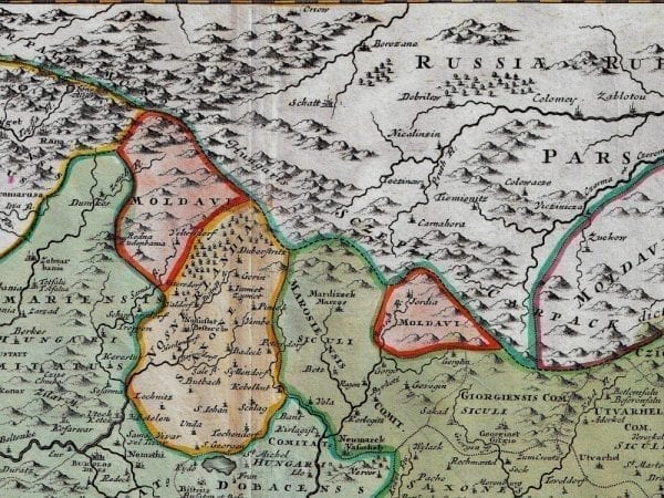 Transylvania 1720 Antique Map