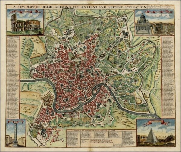 Rome 1721 Antique Map