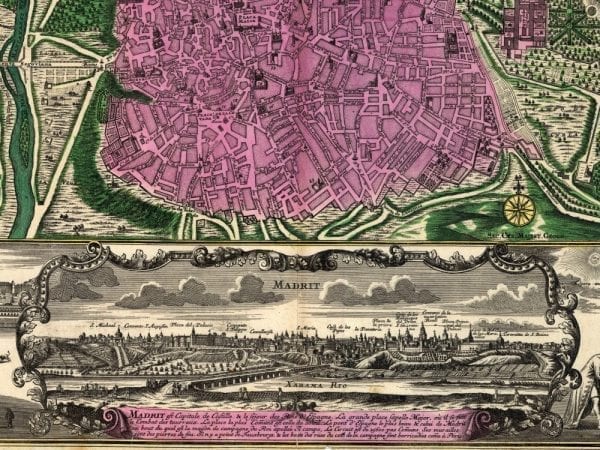 Madrid 1730 Antique Map