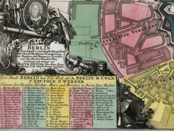 Berlin 1738 Antique Map