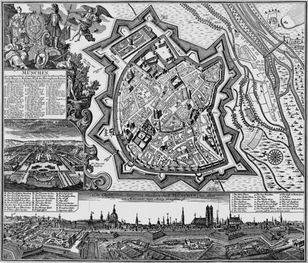 Munich 1740 Antique Map