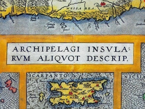 Crete 1584 Antique Map