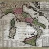 Italy 1750 Antique Map