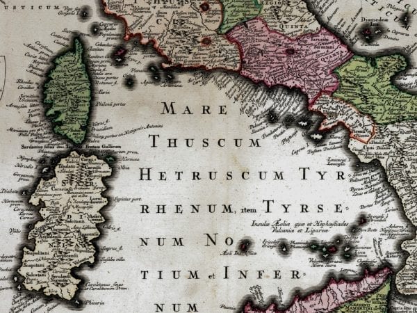 Italy 1750 Antique Map