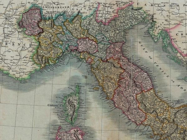 Italy 1799 Antique Map