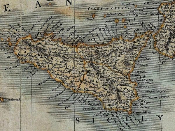 Italy 1799 Antique Map