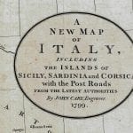 Italy 1799 Antique Map