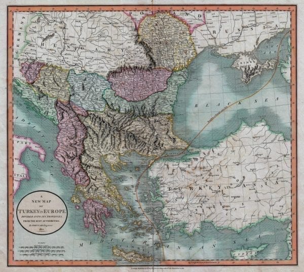 The Balkans 1801 Antique Map