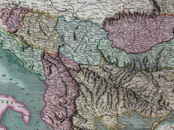 The Balkans 1801 Antique Map
