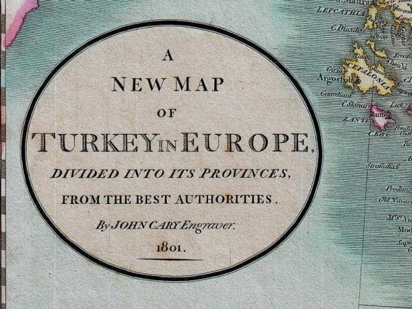 The Balkans 1801 Antique Map