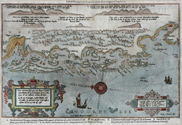Norway 1588 Antique Map