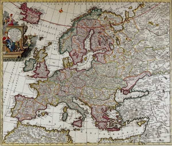 Europe 1700 Antique Map