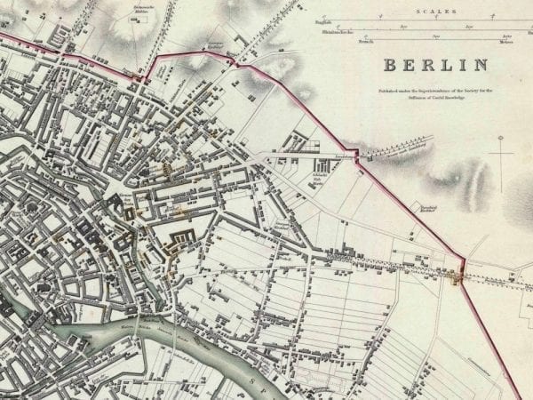 Berlin 1833 Antique Map