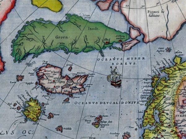 Northern Europe 1570 Antique Map