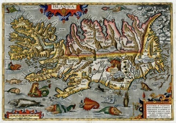 Iceland 1608 Antique Map