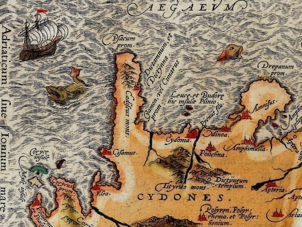 Crete 1595 Antique Map