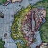 Northern Europe 1595 Antique Map