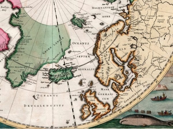 Iceland 1636 Antique Map