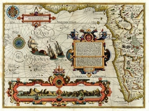 Africa 1596 Antique Map