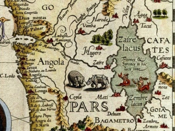 Africa 1596 Antique Map