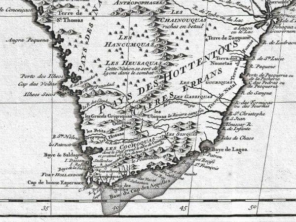 South Africa 1730 Antique Map