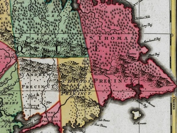 Jamaica 1730 Antique Map