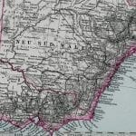 Australia 1891 Antique Map