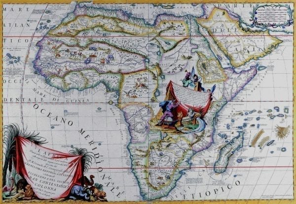 Africa 1692 Antique Map
