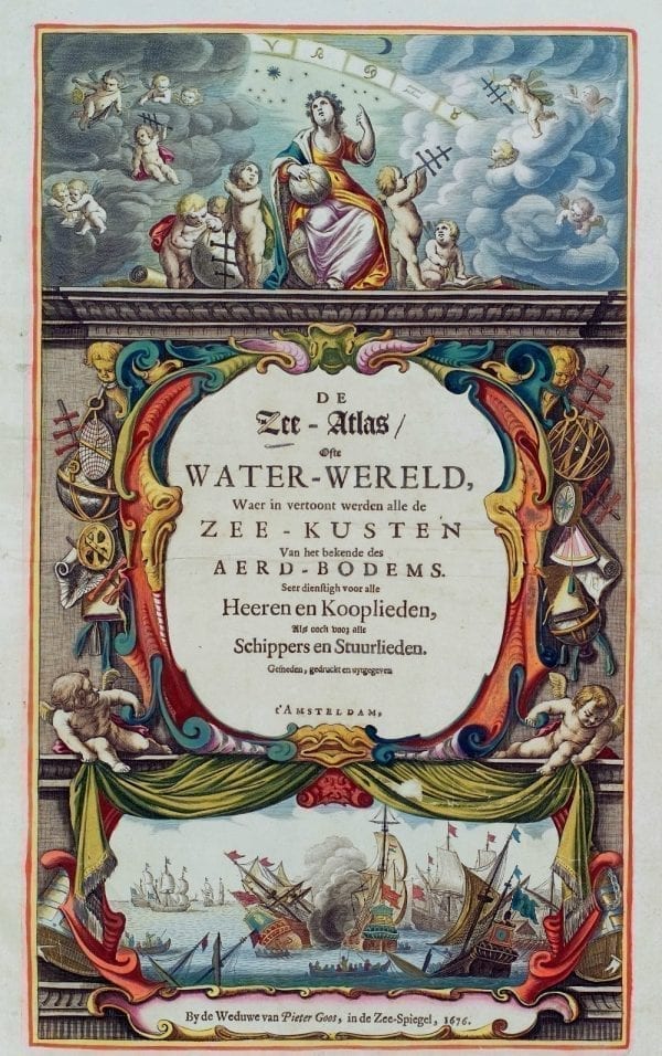 De Zee Atlas Cover Antique Map