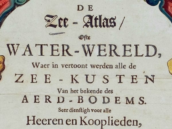 De Zee Atlas Cover Antique Map