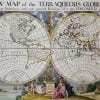 Wells World Map 1700 Antique Map