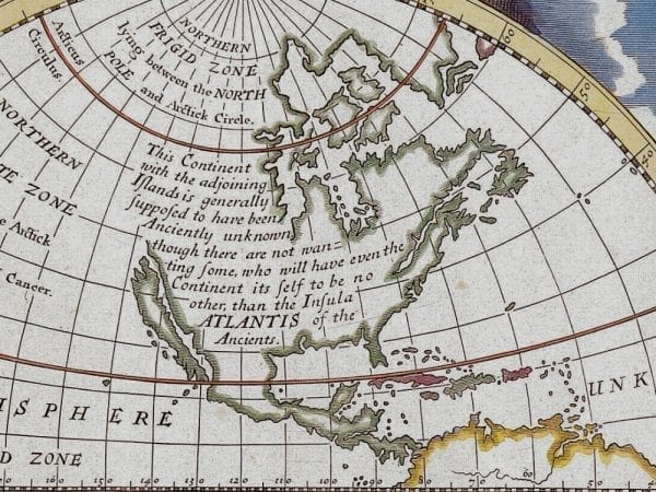 Wells World Map 1700 Antique Map