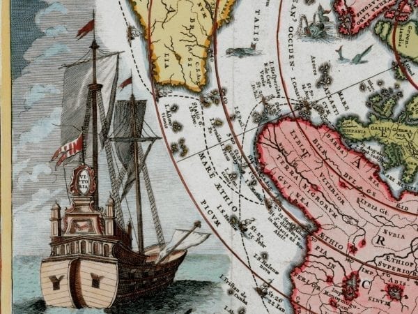 Magellan's Voyage 1700 Antique Map