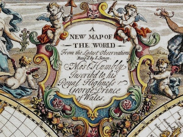 Senex World Map 1721 Antique Map
