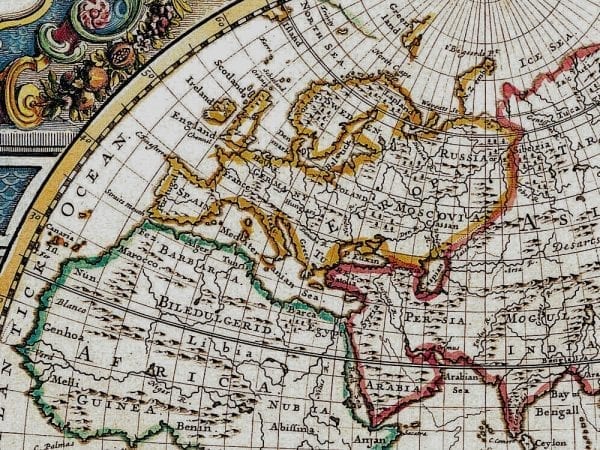 Senex World Map 1721 Antique Map