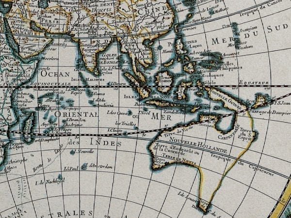 Le Rouge World Map 1744 Antique Map