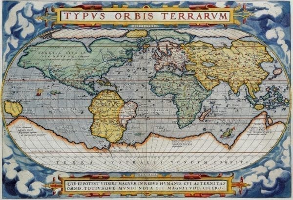Ortelius World Map 1570 Antique Map