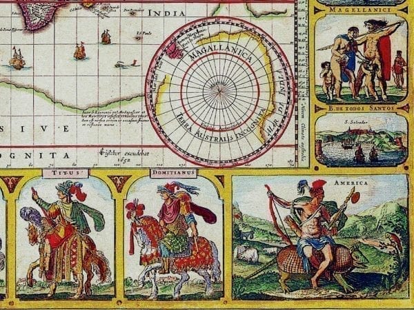 Piscator World Map 1652 Antique Map